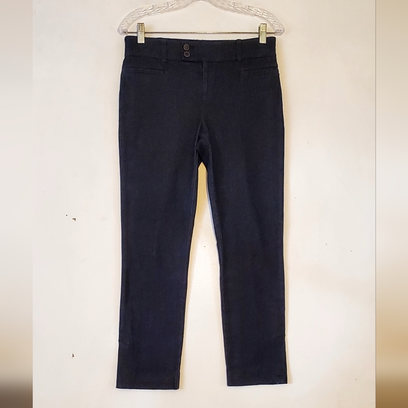 Anthropologie Pants - The Essential Slim By ANTHROPOLOGIE Straight Leg Blue Pants Size 2 Women